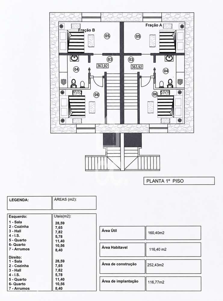 Casa geminada de 2 quartos com pátio – Almofala, Aguda - Grande imagem: 5/9