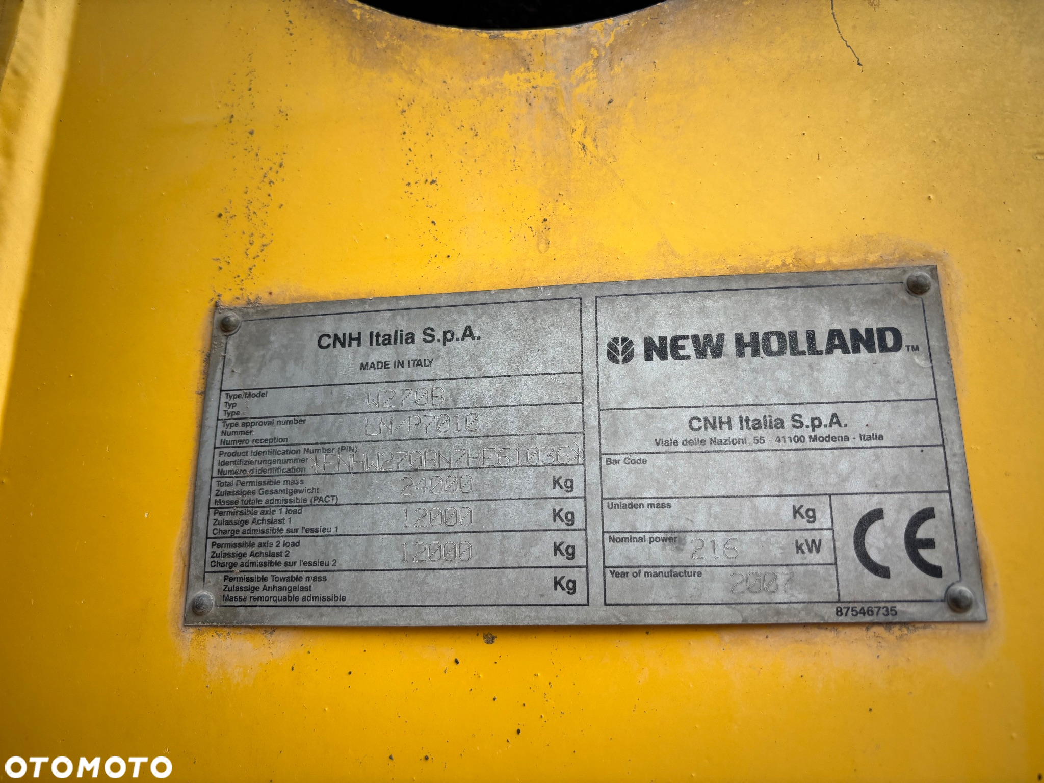 New Holland W270B ładowarka 24tony 4,5m3 2007r bez luzów CUMINS - 9