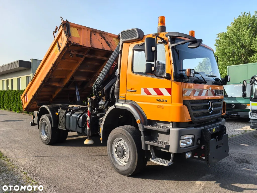 Mercedes-Benz * AXOR * 4x4 * Wywrotka 3-stronna * Hiab 099 * Czołownica do pługa * - 12