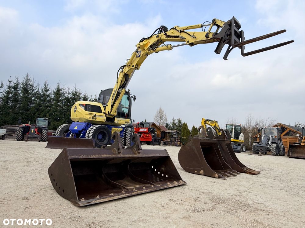 Mecalac Koparka 14 ton MECALAC 15 MWR koparko-ładowarka 3 łyżki widły 1 wł Centr.smarowanie Opony na BLIŹNIAKU 80%Camso ładowarka 714 12MTX 4x4 skrętne KLIMA kabina Premium silnik 146KM DEUTZ szybka 35km/h - 7