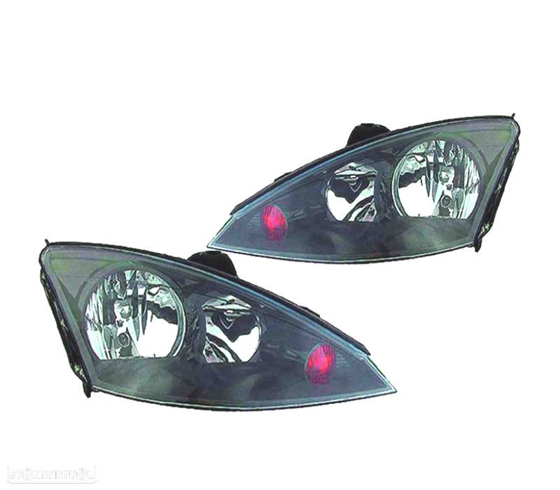 FARÓIS OPTICAS PARA FORD FOCUS II 01-05 FUNDO PRETO - 1