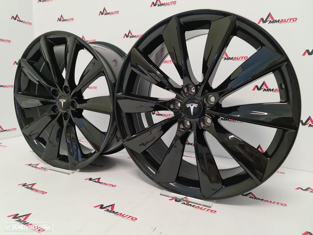 Jantes Tesla Model S Turbine Preto Brilho 21 (5x120) - 2