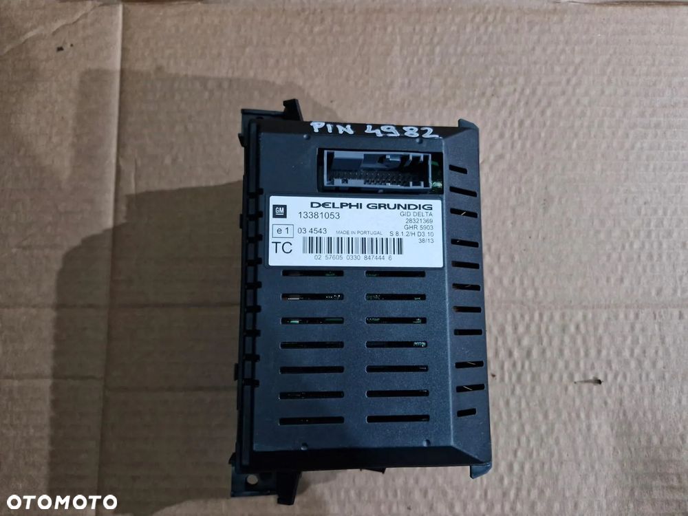 Wyświetlacz radia Opel Astra H Zafira B 13381053 GID PIN - 2