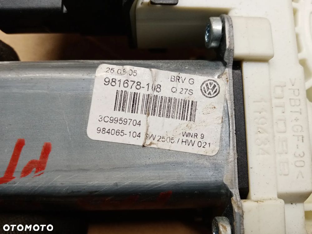 Silniczek szyby prawy tył tylny VW Passat B6 3C9959704 - 7