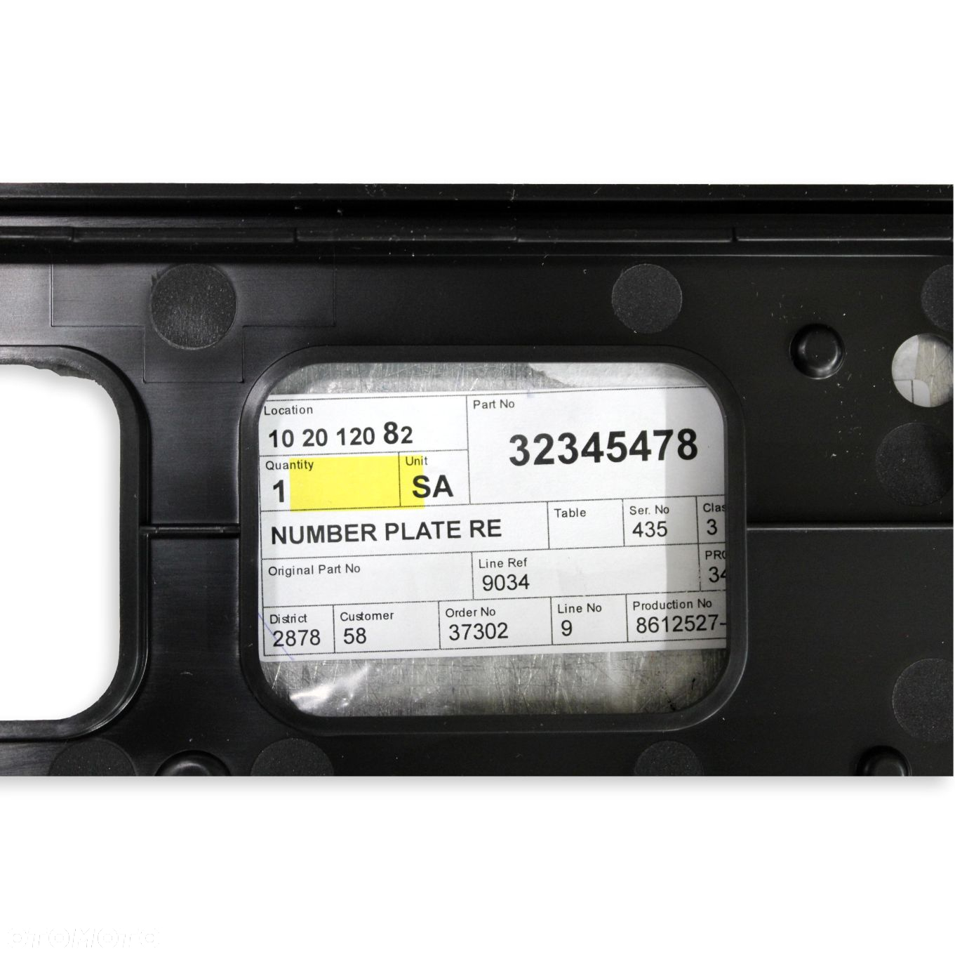 VOLVO XC60 II podkladka tablicy rejestracyjnej przod ameryka OE 32345478 - 2