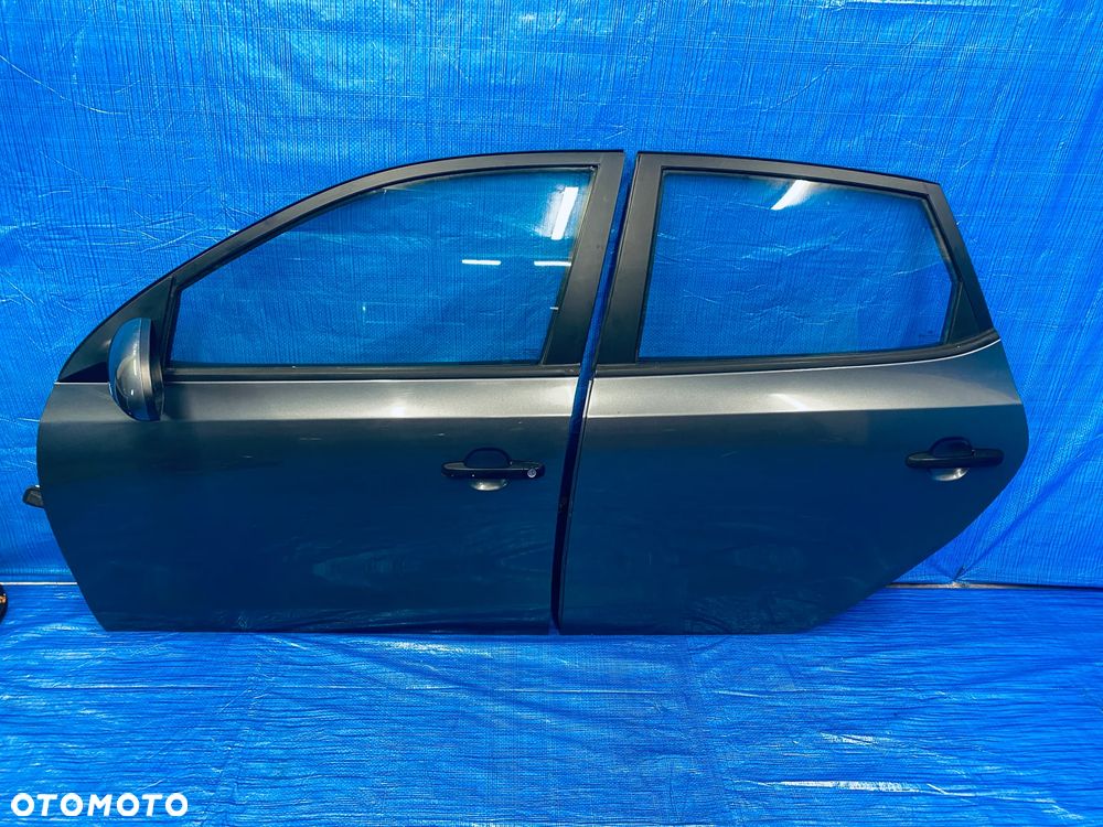 DRZWI LEWE LEWY TYŁ TYLNE KOMPLETNE HYUNDAI I30 HB 5-DRZWI 07-12R ; SZARE LAKIER 9A ORYGINAŁ EUROPA - 1