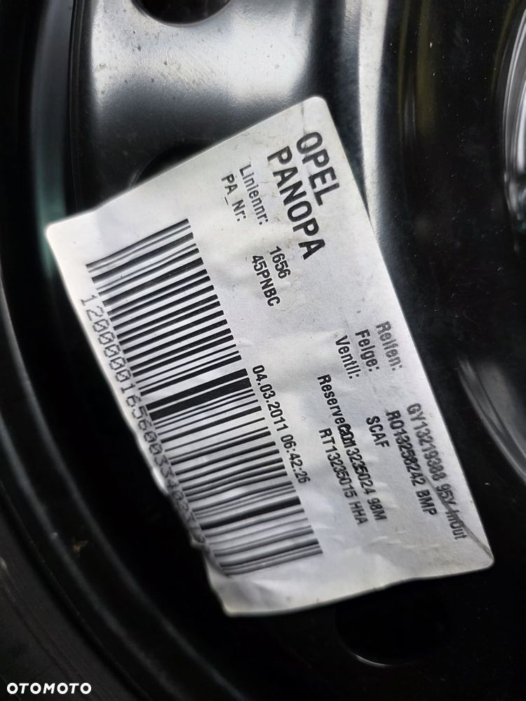 OPEL INSIGNIA A KOŁO DOJAZDOWE ZAPASOWE R17 KLUCZ LEWAREK KOMPLET - 4