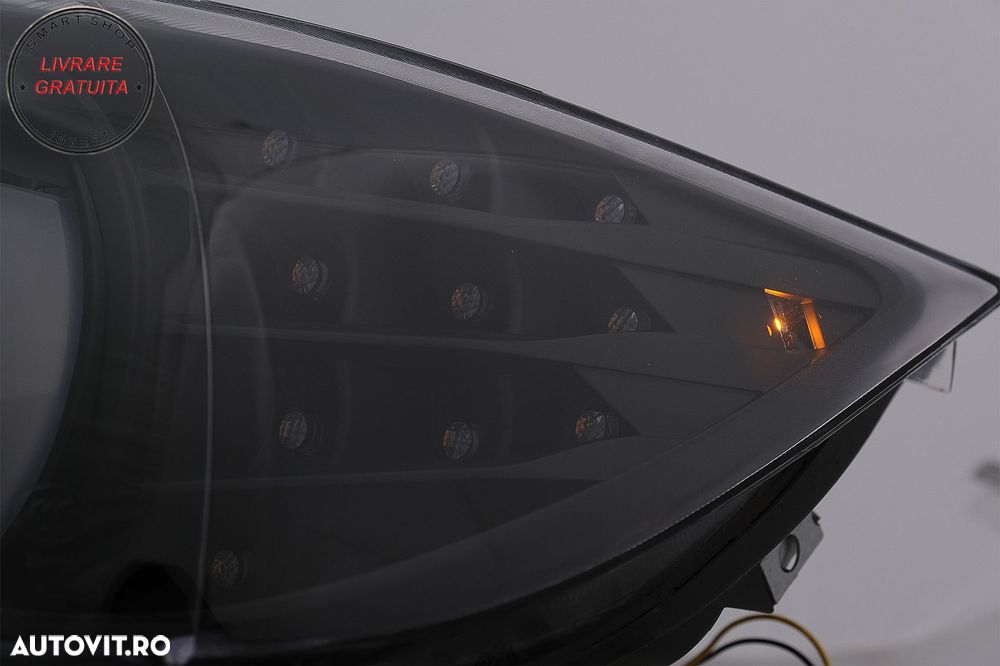 Faruri Xenon 3D Angel Eyes LED DRL BMW Seria 3 E90 E91 (2008-2011) Negru- livrare gratuita - 12