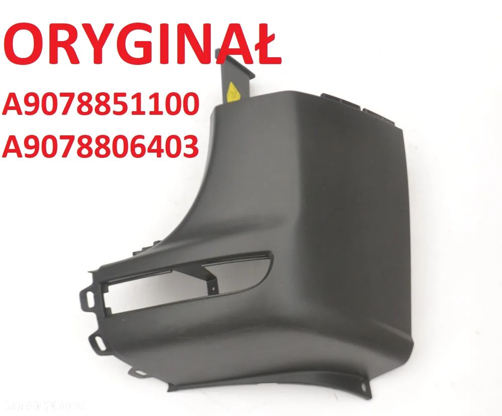 MERCEDES SPRINTER W907 907 Zderzak Tył Tylny Tylni Narożnik LEWY PRAWY A9078800702 A9078851100 - 9