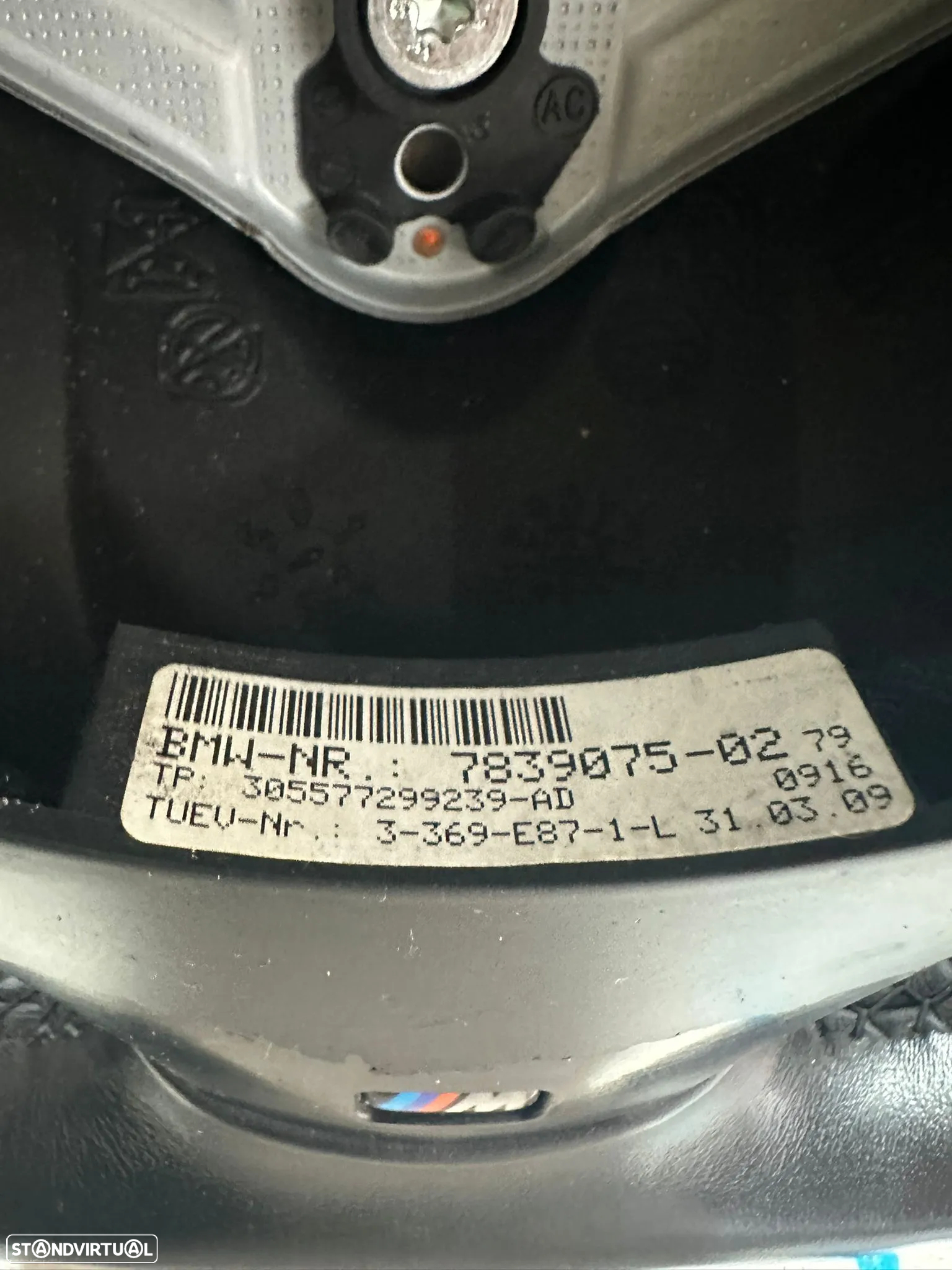 .Volante Multifunções Comandos Original BMW Pack M Serie 1 3 Pele Perfurada 7839075 - 8