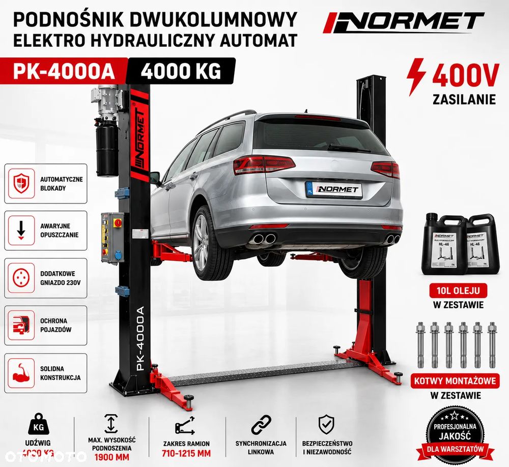 Podnośnik dwukolumnowy elektro hydrauliczny 4000kg automatyczny pk-4000a - 3