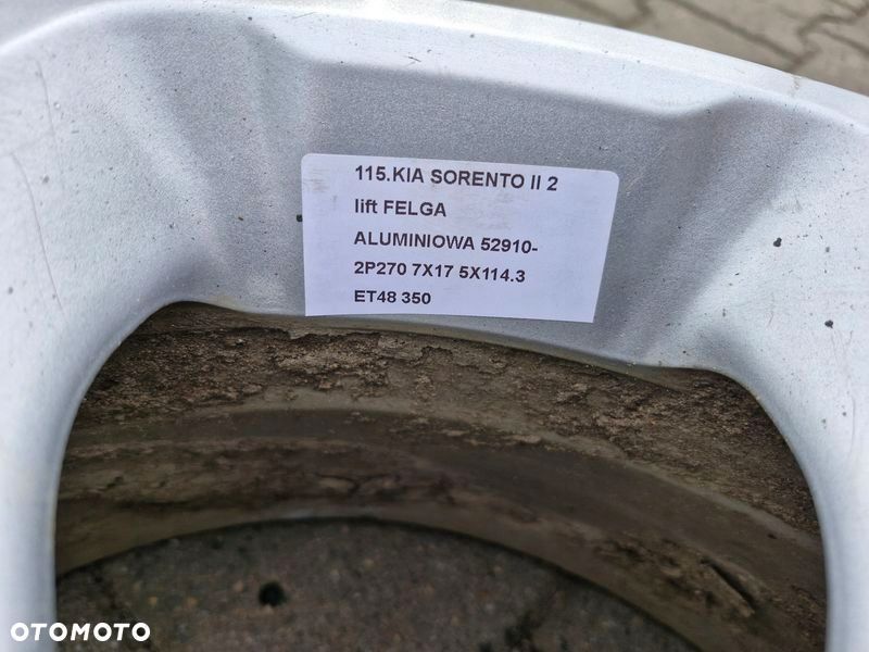 kia sorento ii 2 lift felga alufelga 17 " 52910-2p270 7x17 5x114.3 et48 - 4