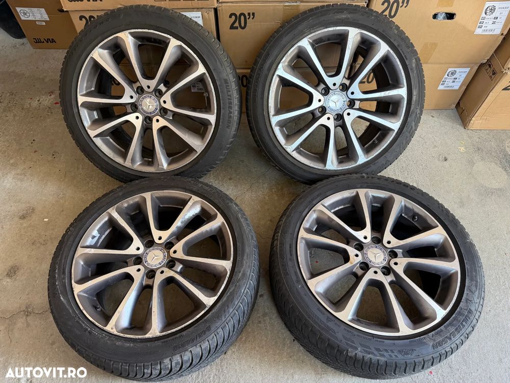 Jante Mercedes E class W213 cu anvelope iarna 245-45-18 senzori presiune - 1