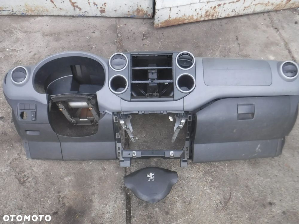 Citroen Berlingo II Peugeot Partner II  deska pulpit air bag pasy poduszki kokpit kpl - 4