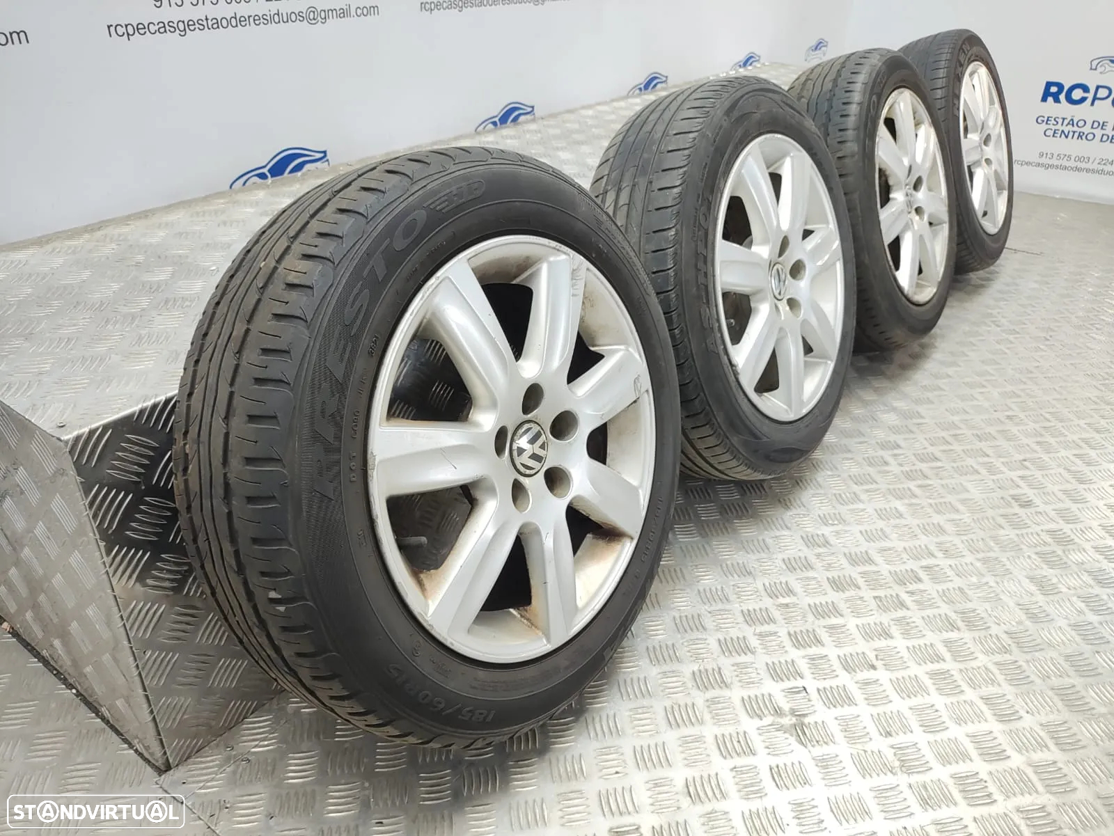 Conjunto Jantes 15 Borbet VW Volkswagen Polo 5 V 6R 6J ET40 5x100 - 3