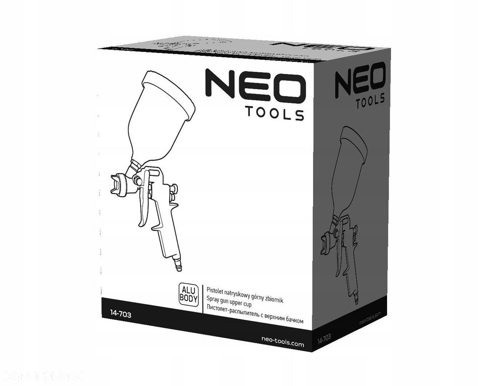 NEO PISTOLET NATRYSKOWY GÓRNY ZBIORNIK 0.5 L 1.4MM - 4