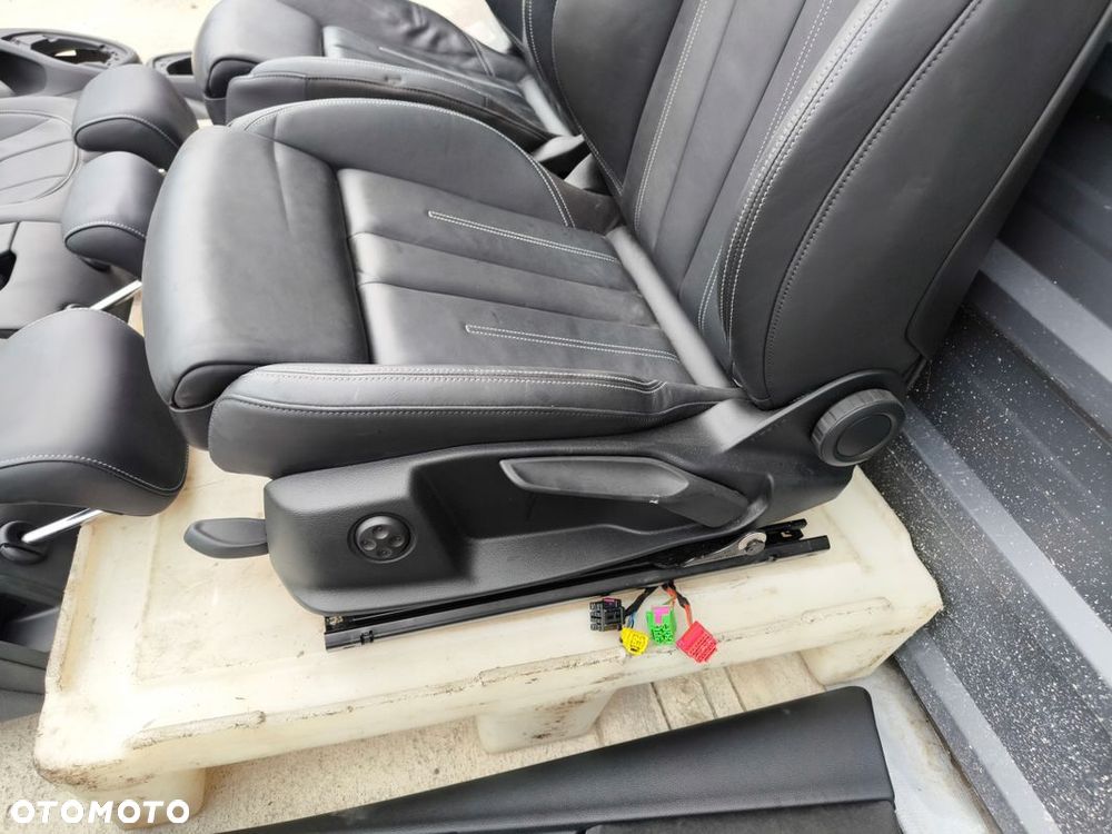 FOTEL FOTELE SKÓRA KOMPLET S LINE AUDI A4 B9 BIAŁA NIĆ PODGRZEWANE ! - 9