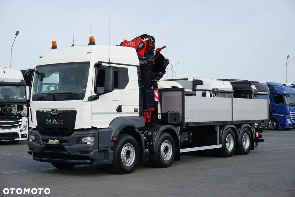 MAN TGS / 35.470 / E 6 / SKRZYNIOWY + HDS / FASSI F 545 / ŁAD. 13 105 KG / PILOT - 3