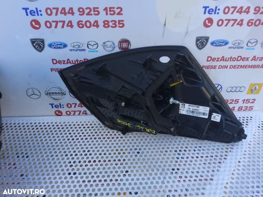 Stop Peugeot 3008 an 2016-2024 stopuri stânga dreapta exterior aripa cod 9810477080 9810477180 - 6