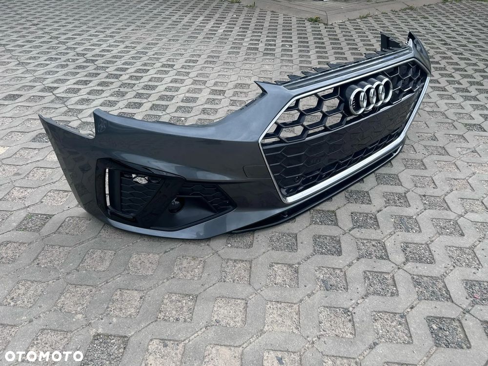 Audi A4 B9 Lift 2019- Zderzak Przedni Przód S Line Daytona Gray LZ7S 4xPDC - 11