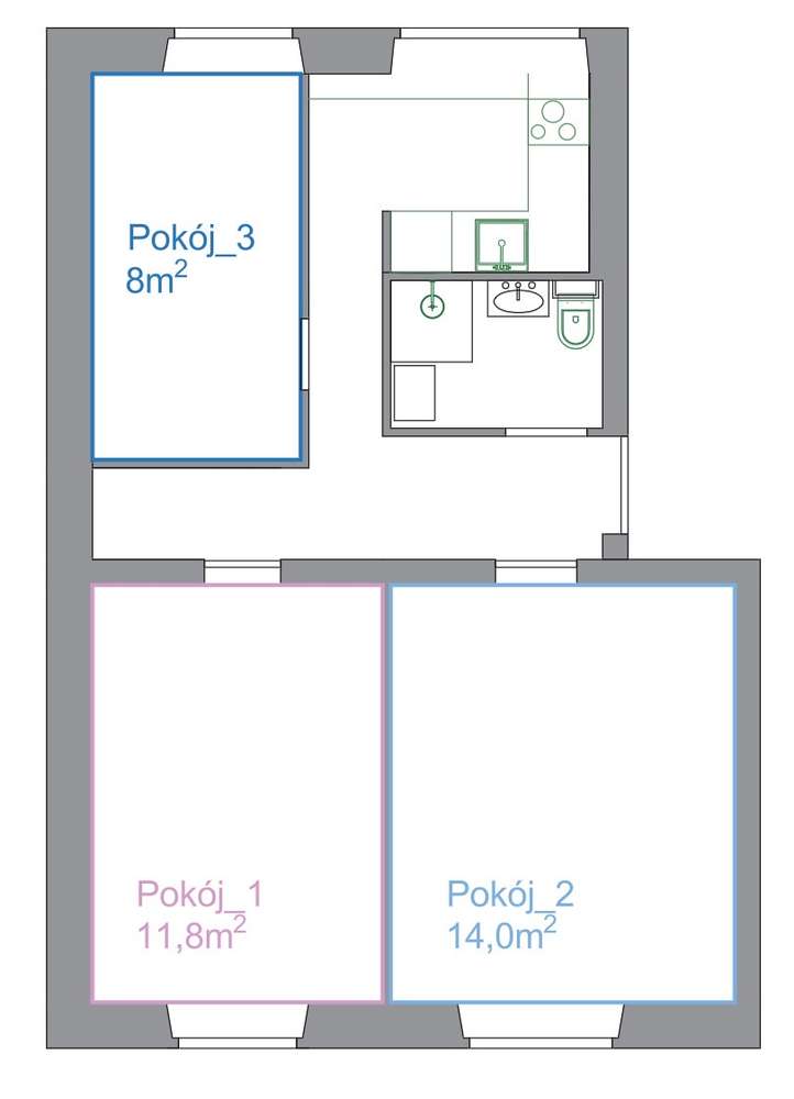 Mieszkanie, 48 m², Wrocław