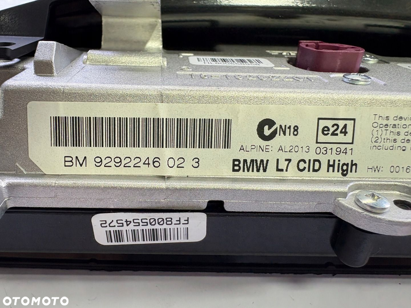 BMW F20 F30 F34 F36 DUŻY WYŚWIETLACZ MONITOR LCD 9292246 - 8