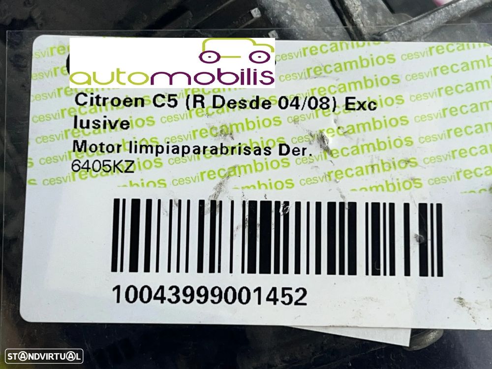 Limpa Vidros Direito CITROËN C5 III Ref. 53569512 - NO. 340089 - 4