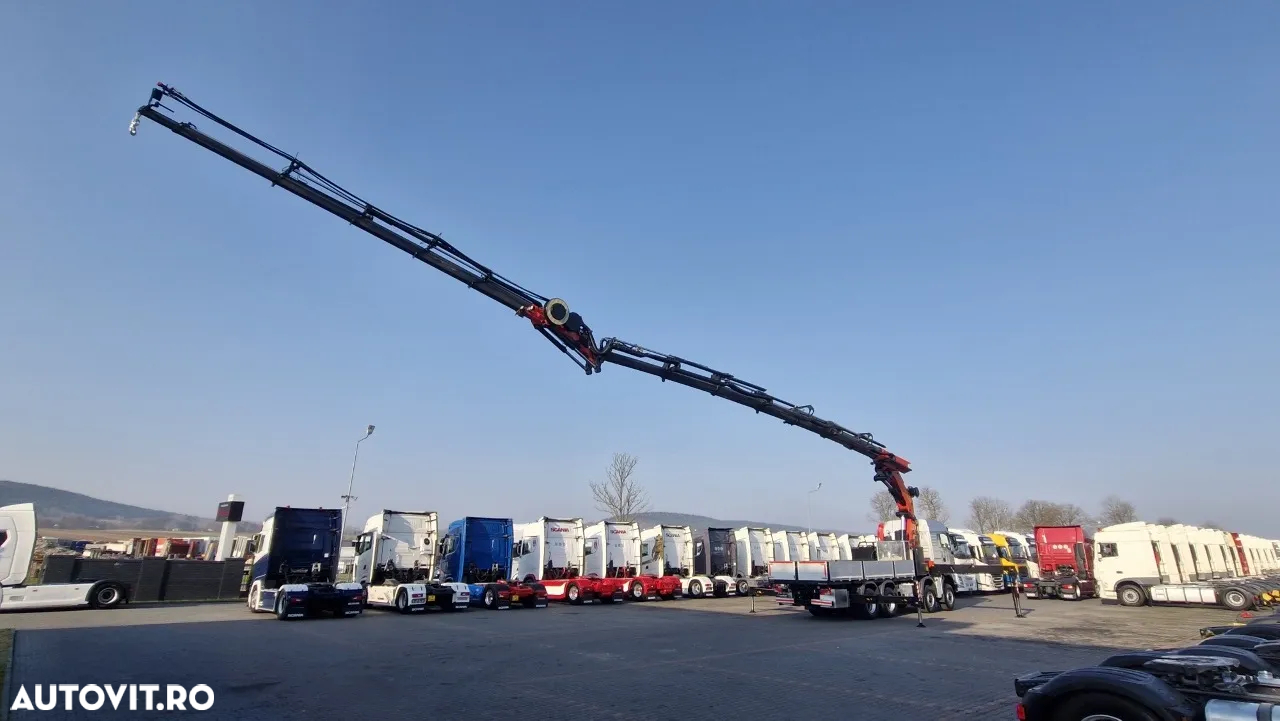 MAN TGS 41.480 / 8X6 / CUTIE + HDS PALFINGER PK 92002-SH F + FLY JIB 170 E / REACH 34 M / ÎNCĂRCARE MAX. 26.000 KG / RADIOCOMANDĂ / 5 SUPORTURI / 7 FUNCȚII / FULL SERVICE MAN / FULLINGER - 5