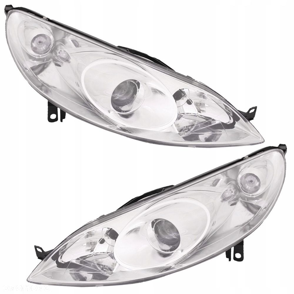 Reflektor Lampa Tyc Soczewka Peugeot 407 D22 D23 2004-2010 kpl - 1