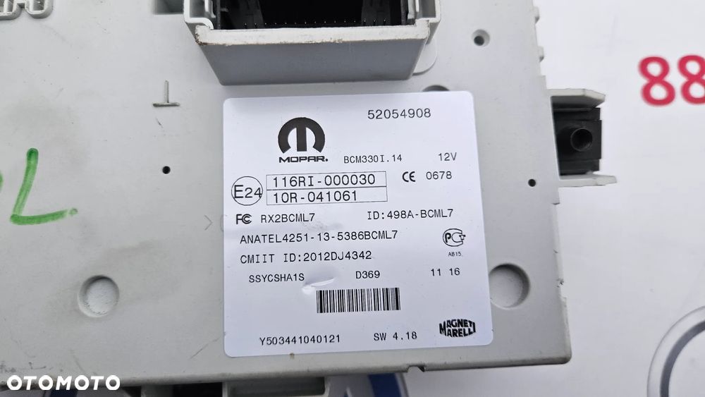 Fiat 500L  Skrzynka bezpieczników BCM Moduł BSI 52054908 - 4