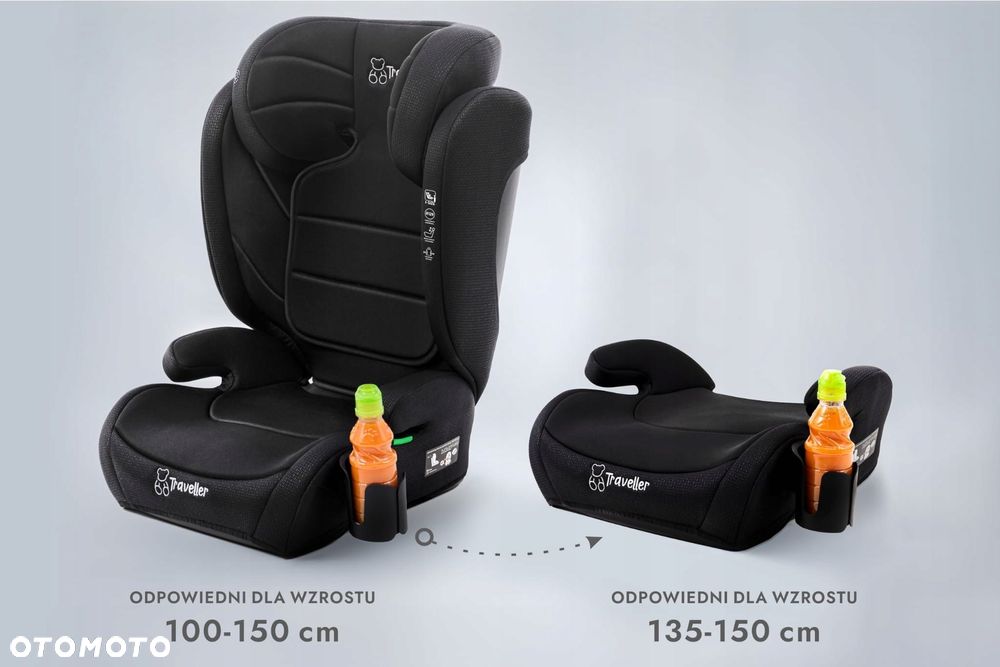fotelik samochodowy 2w1 podstawka 15-36kg duży 100-150cm i-size +organ - 14