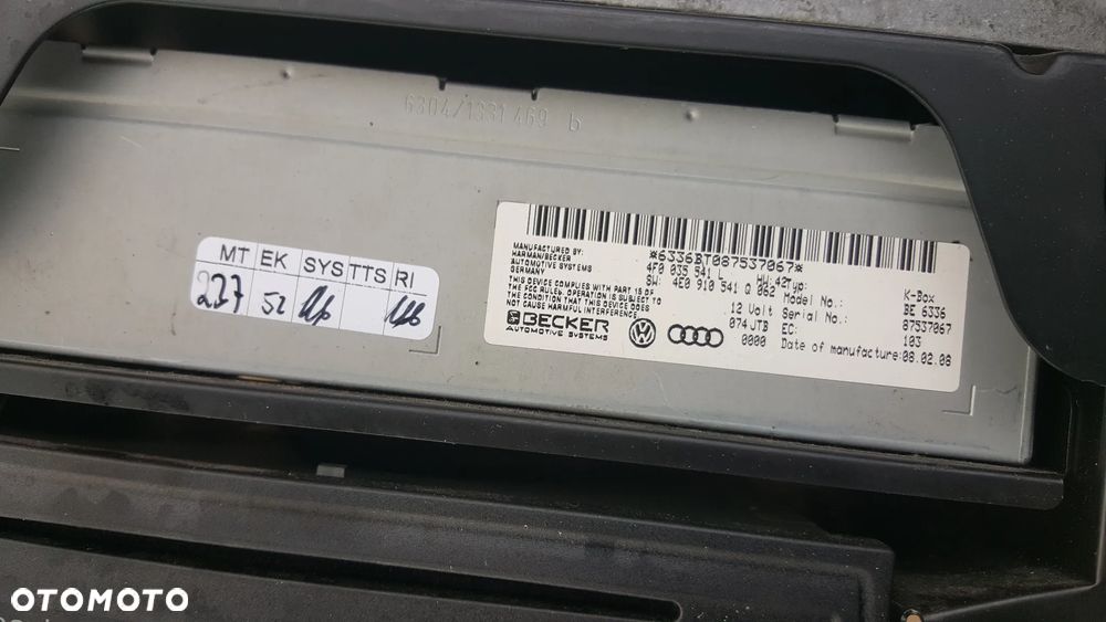 Nawigacja moduł radia wzmacniacz Audi A4 B8 4F0035541L 4E0910541Q - 2