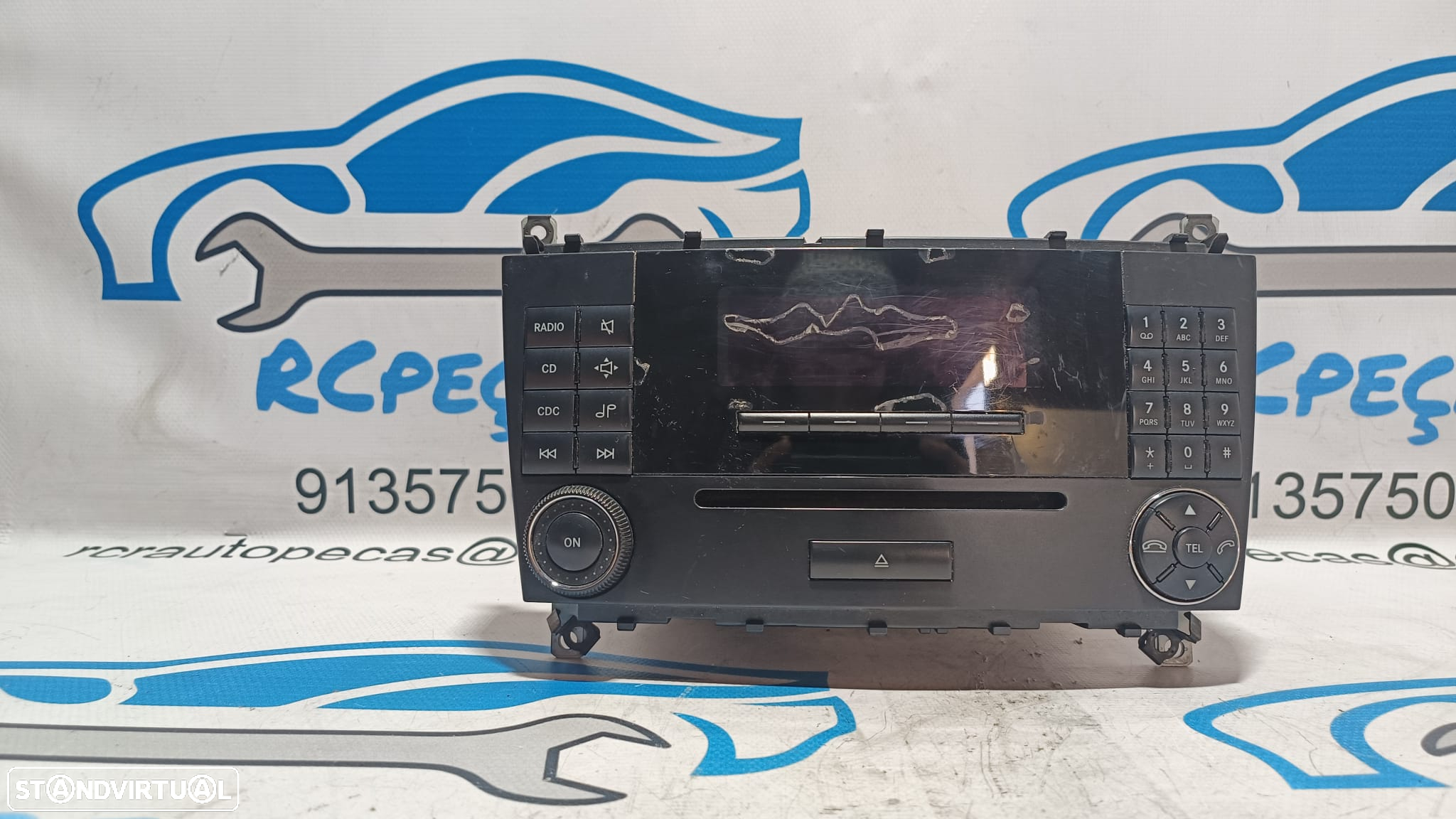 RADIO AUTORADIO LEITOR CD MERCEDES BENZ CLASS C W203 A2038705089 2038705089 DISPLAY COMANDOS COMUTADOR PAINEL CONTROLO COMUNICAÇÃO - 3