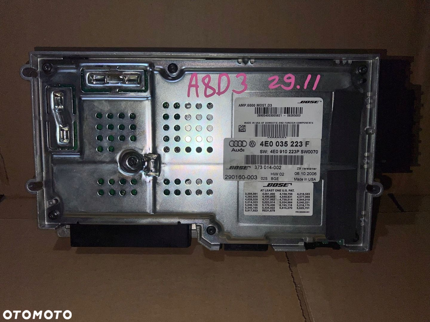 AUDI A8 D3 WZMACNIACZ BOSE 4E0035223F - 5