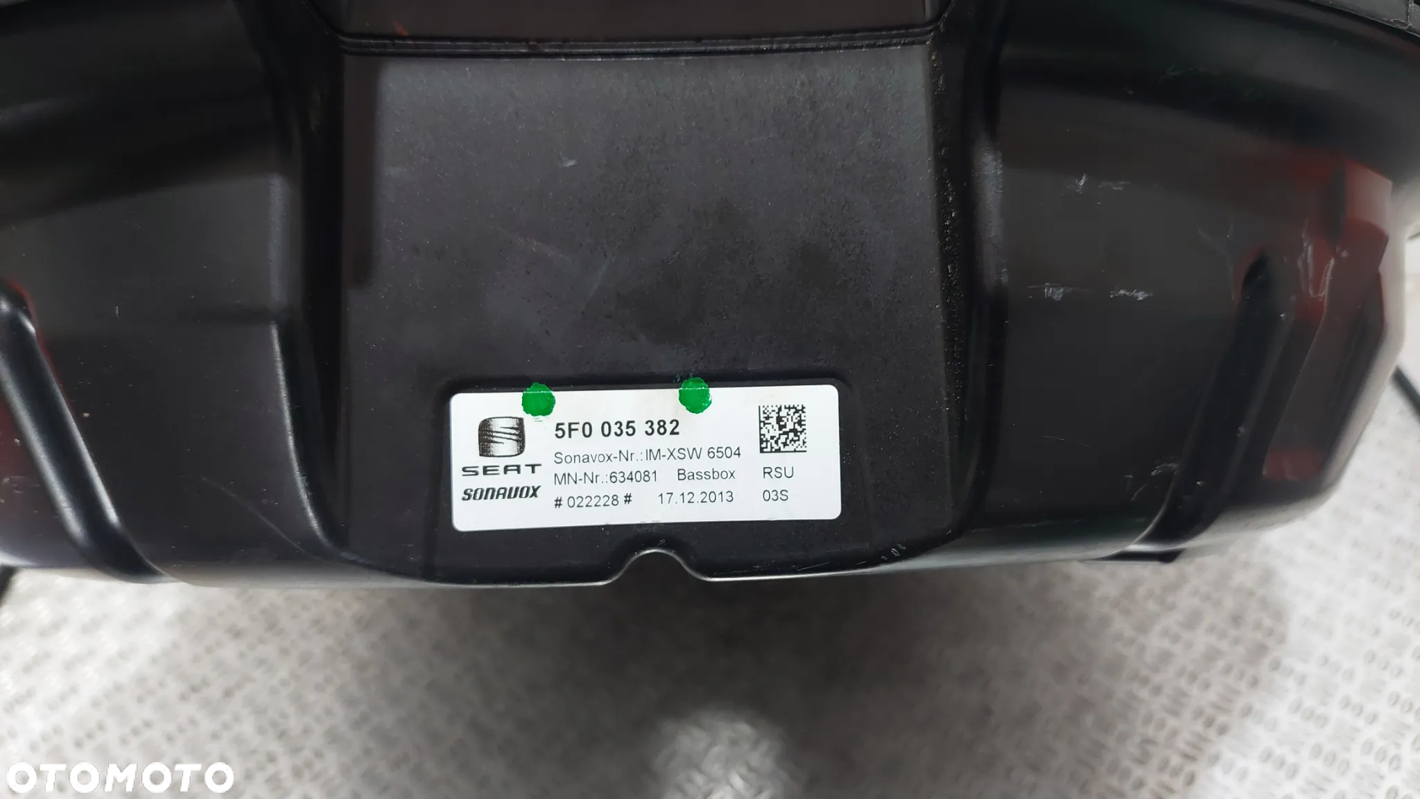 GŁOŚNIK SUBWOOFER SEAT LEON III KOMBI R2014 NR 5F0035382 - 3