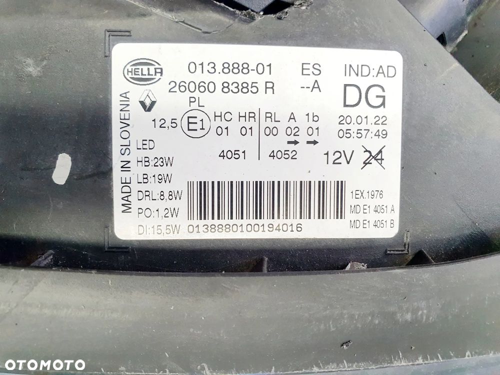 RENAULT KADJAR PURE VISION LED LIFT LAMPA LEWA PRZÓD ORGINAŁ EU! 260608385R - 10