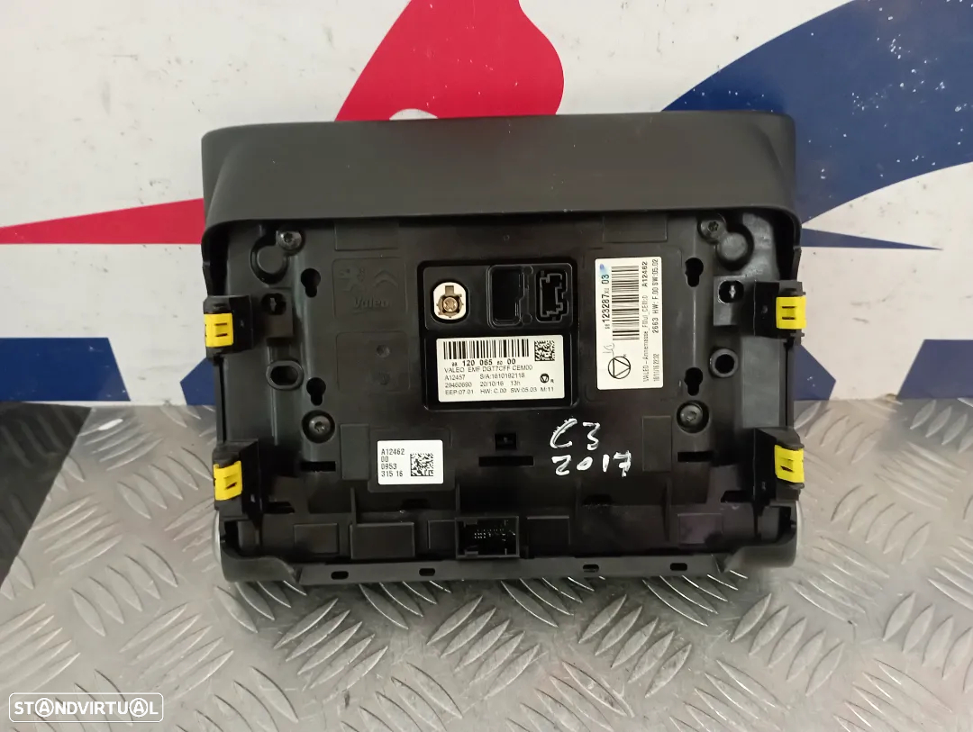 Display Navegação GPS Citroen C3 2017 Ref. 9812006580 / 98123287 - 2