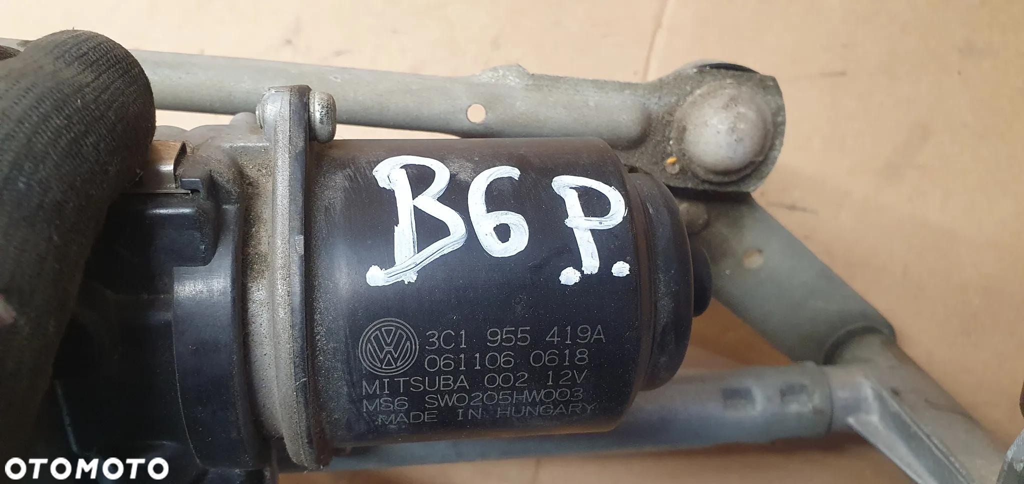 Mechanizm wycieraczek przód przedni VW Passat B6 3C1955023E 3C1955419A - 8