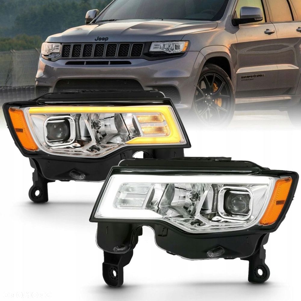 Reflektory Lampy kpl LED Tuning Soczewka Jeep Grand Cherokee WK2 Lift 17-22 - 1