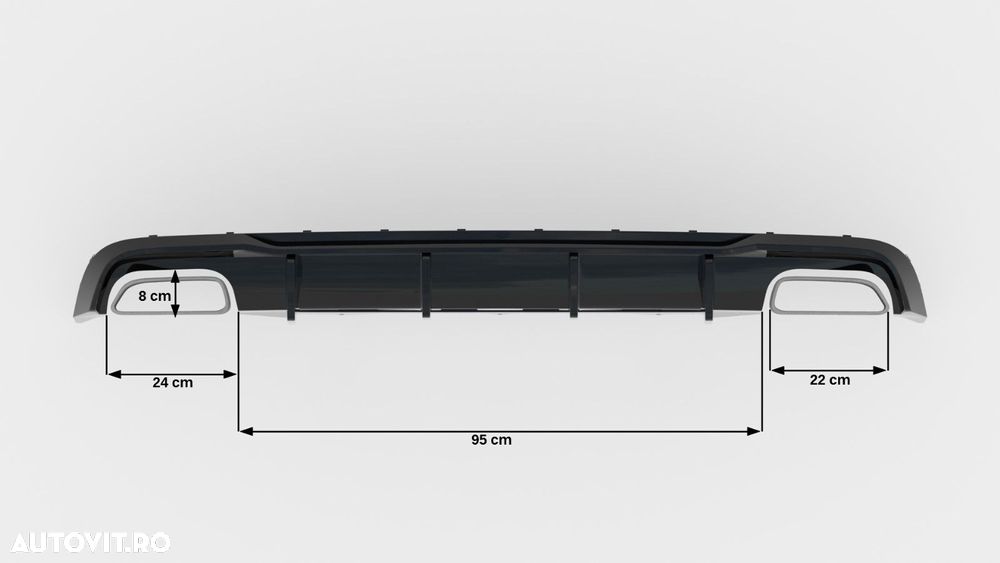 Difuzor Bara Spate compatibil cu Audi A6 4G S-Line Maxton Design - 8