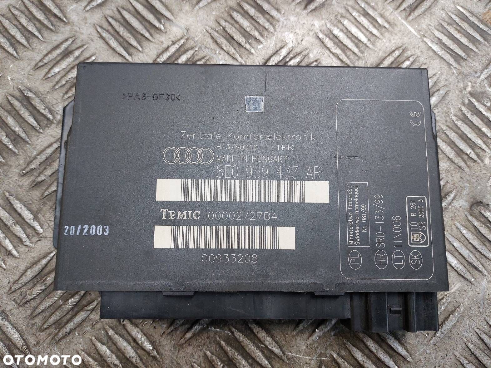 MODUŁ KOMFORTU AUDI A4 B6 8E0959433AR - 1