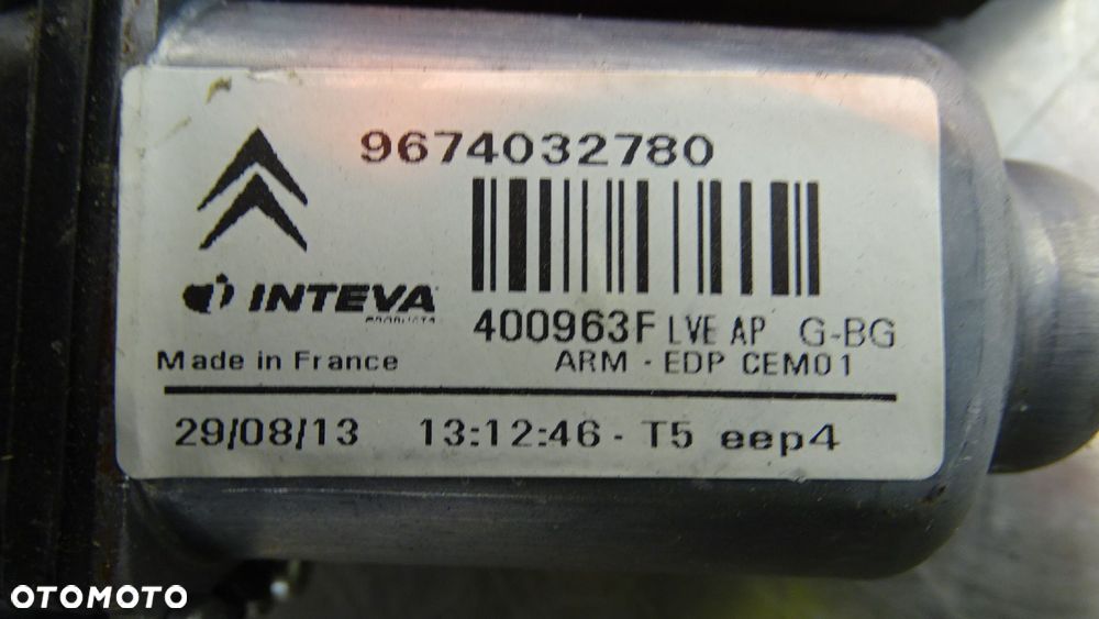 SILNICZEK SZYB LEWY PRZÓD CITROEN C4 PICASSO 1.6HDI - 3