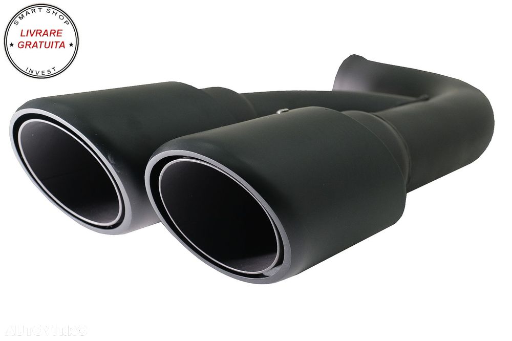 Ornamente Evacuare Porsche Cayenne 92A V6 (05/2010-09/2014) GTS Design Negru Mat- livrare gratuita - 9
