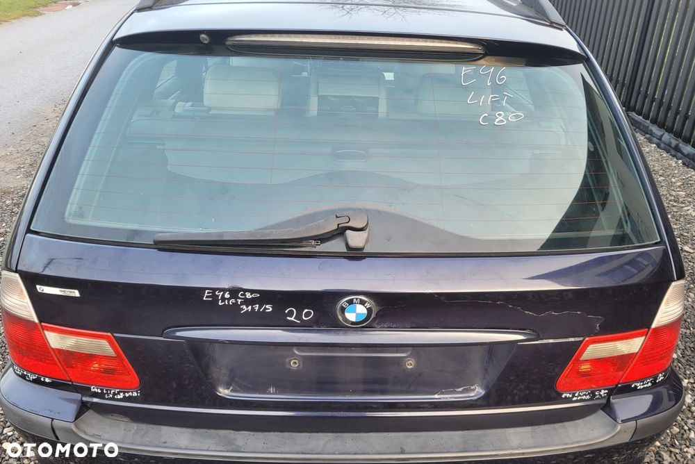 KLAPA BAGAŻNIKA BMW E46 LIFT KOMBI 317 ORIENTBLAU C80 - 1