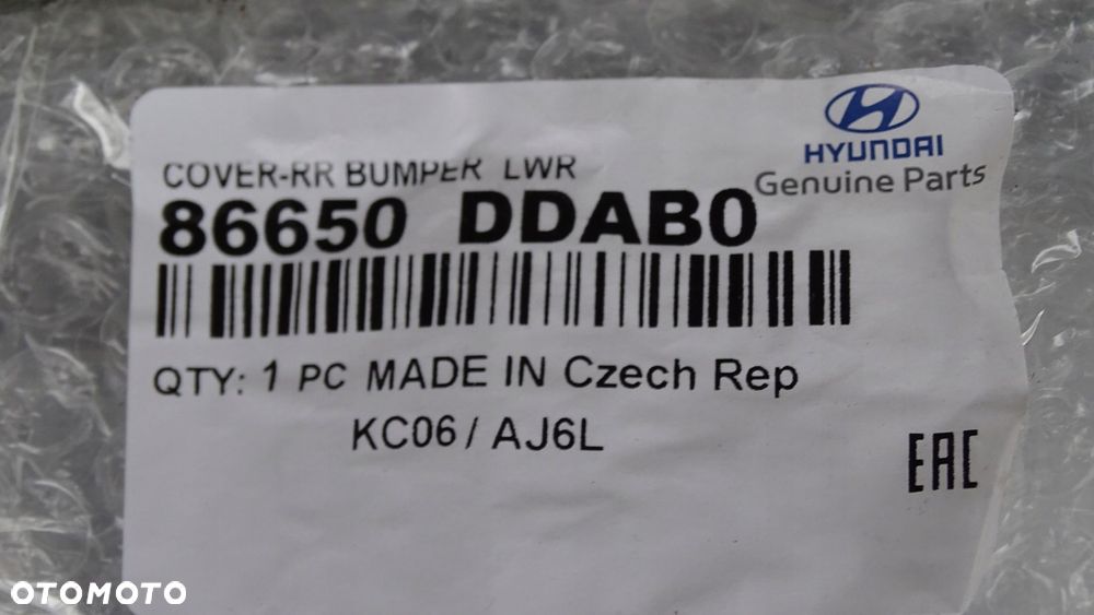 hyundai kona electric lift 20r> - spoiler, dokładka zderzaka tylnego nowa - 8