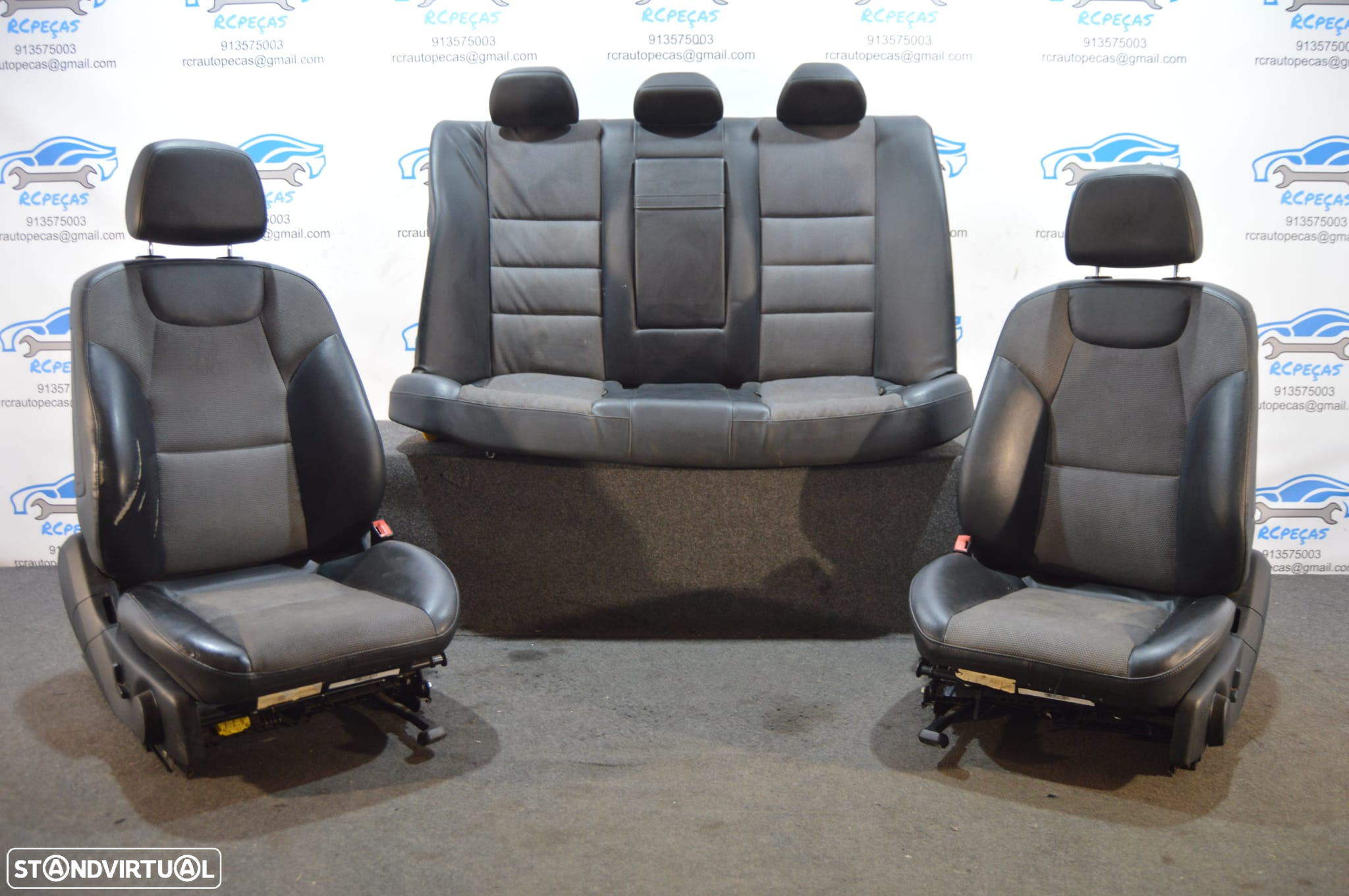 BANCOS PELE ALCANTRA FRENTE FRONTAL TRASEIRO TRÁS AIRBAG MERCEDES BENZ CLASS C W204 AMG SPORT - 3