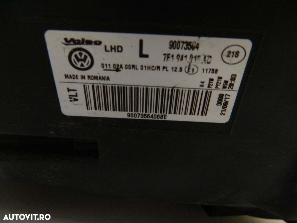 Far stanga VW Transporter T6 Halogen,  2016, 2017, 2018, 2019, cod origine 7E1941015AD. - 6