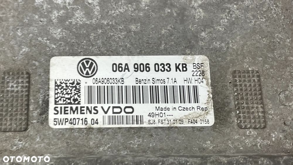 AUDI,SEAT,SKODA,VW.STEROWNIK SILNIKA KOMPUTER 06A906033KB - 2