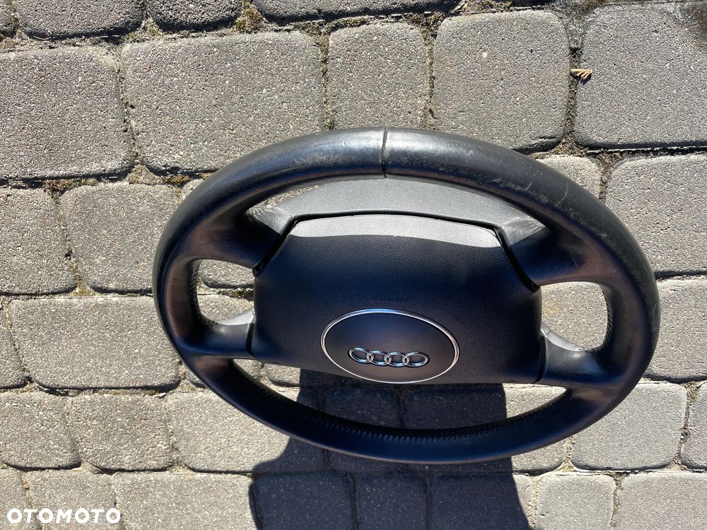 KIEROWNICA Z PODUSZKĄ skórzana bdb ładna AUDI A2 8Z A3 8L A6 C5 8Z0419091E - 6