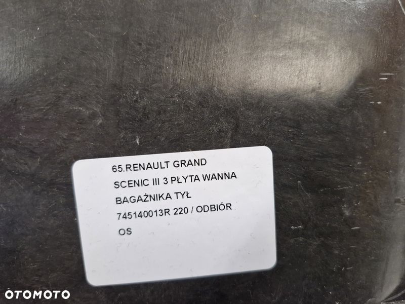 RENAULT GRAND SCENIC III 3 PŁYTA WANNA BAGAŻNIKA TYŁ 745140013R - 6